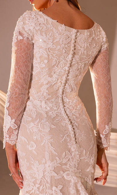Rachel Allan RB7017 - Bateau Neck Embroidered Wedding Gown Wedding Dresses