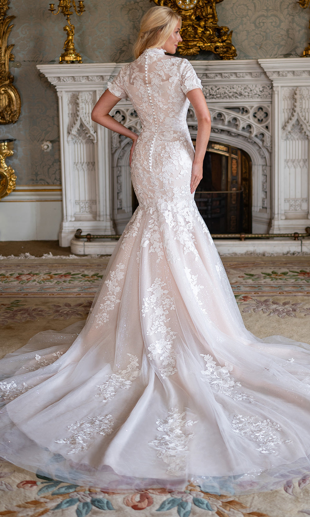 Rachel Allan RB7023 - Classic Lace Fitted Wedding Dress Bridal Dresses in Champagne