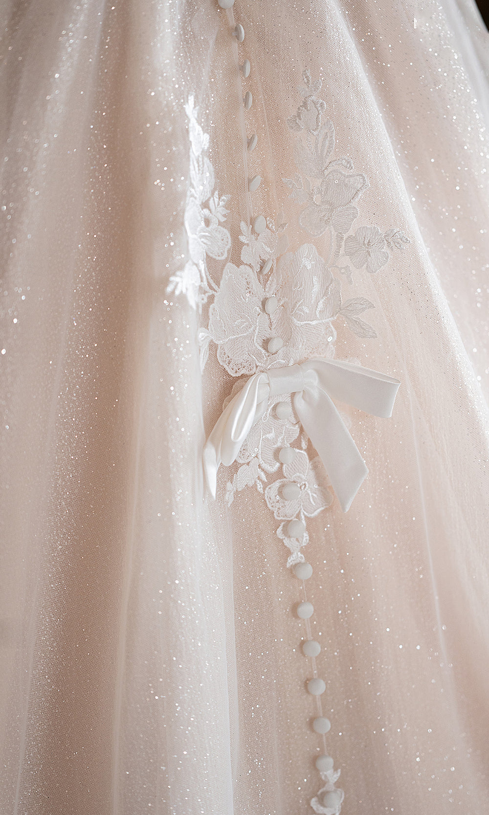 Rachel Allan RB7026 - Romantic Lace Tulle Wedding Dress Bridal Dresses in Champagne