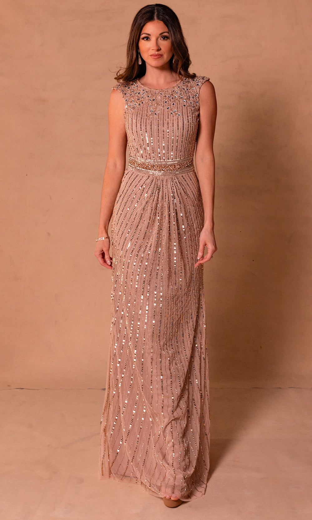 Rachel Allan RB8185 - Jewel Neck Embellished Formal Dress Mother of the Bride Dresses