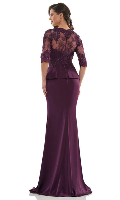 Rina di Montella RD2685-1 - Scalloped Neckline Peplum Formal Dress Mother of the Bride Dresses
