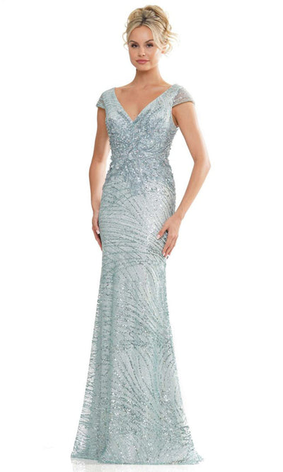 Rina di Montella RD2723-1 - Long Sequined Fitted Dress Mother of the Bride Dresses