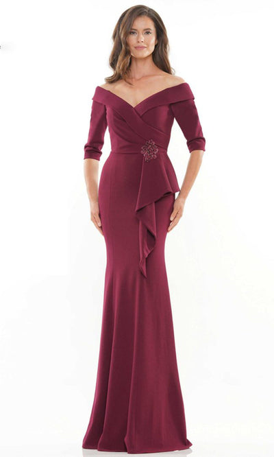 Rina di Montella RD2733-1 - Three-Quarter Sleeve Beaded Accent Dress Mother of the Bride Dresses