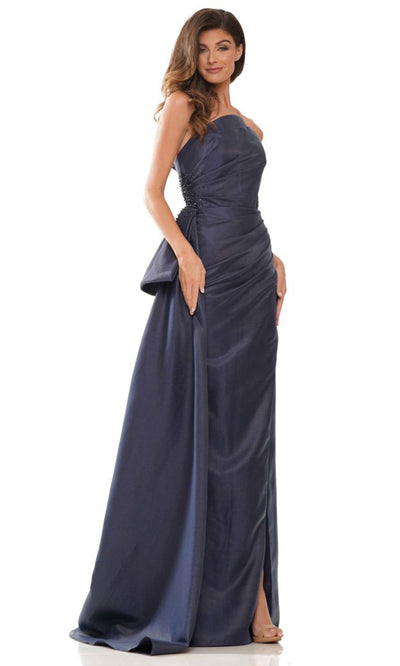 Rina di Montella RD2750-1 - Dupioni Strapless Side Draped Gown Formal Gowns