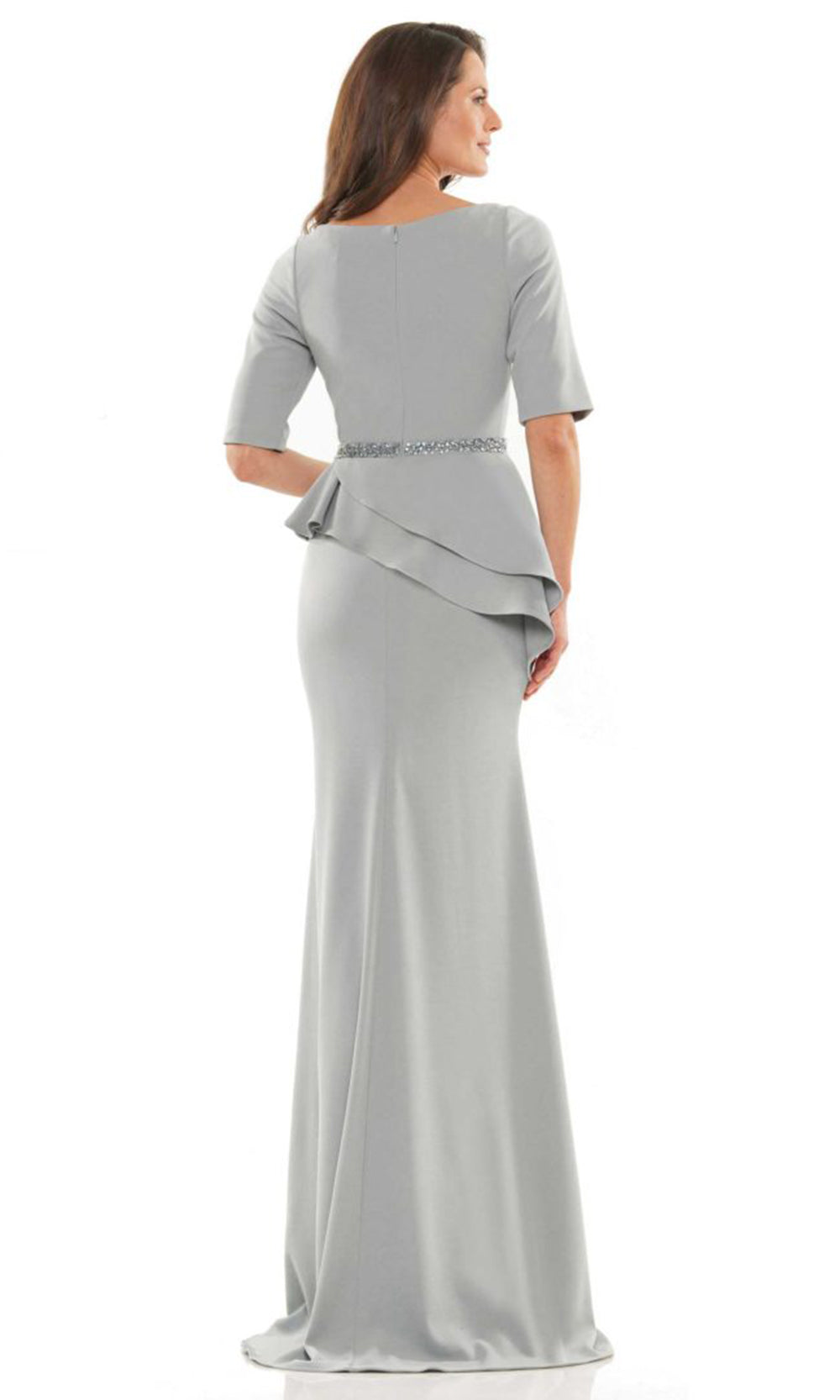 Rina di Montella RD2761-1 - Elbow Sleeve Sheath Dress with Belt Mother of the Bride Dresses
