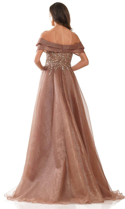 Rina di Montella RD2816-1 - Off Shoulder Overskirt Formal Gown Mother of the Bride Dresses