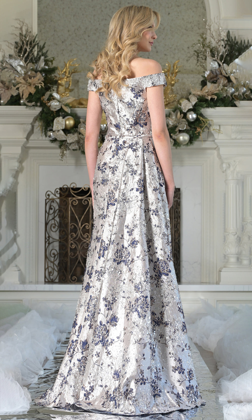 Rina di Montella RD2912-1 - Sweetheart Brocade Dress with Side Sash Mother of the Bride Dresses