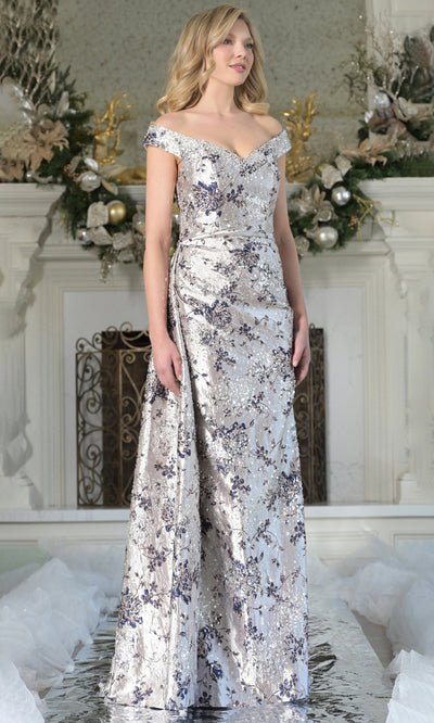 Rina di Montella RD2912-1 - Sweetheart Brocade Dress with Side Sash Mother of the Bride Dresses