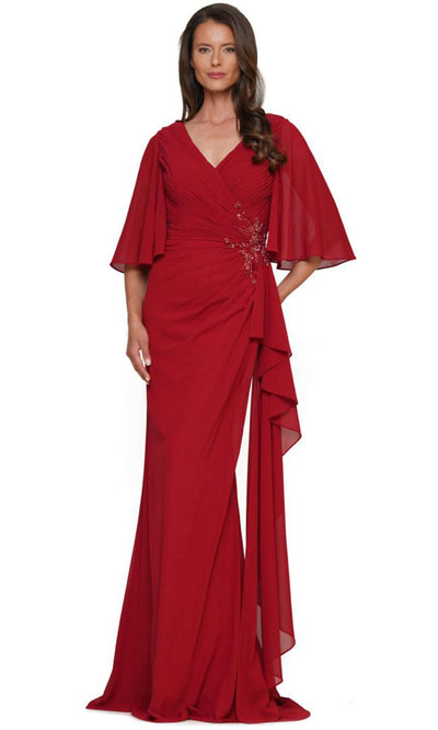 Rina di Montella RD2935-1 - Beaded Detail Ruched Chiffon Dress Mother of the Bride Dresses