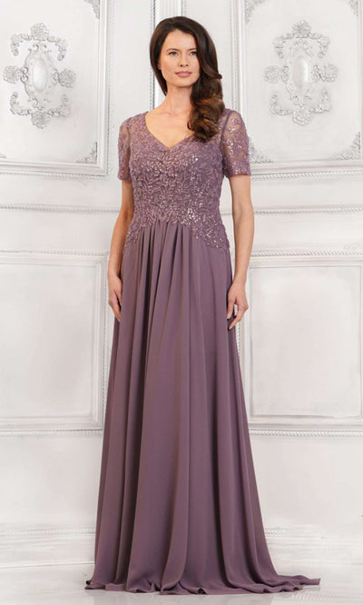 Rina di Montella RD2940-1 - Short Sleeve Chiffon Evening Gown Mother of the Bride Dresses