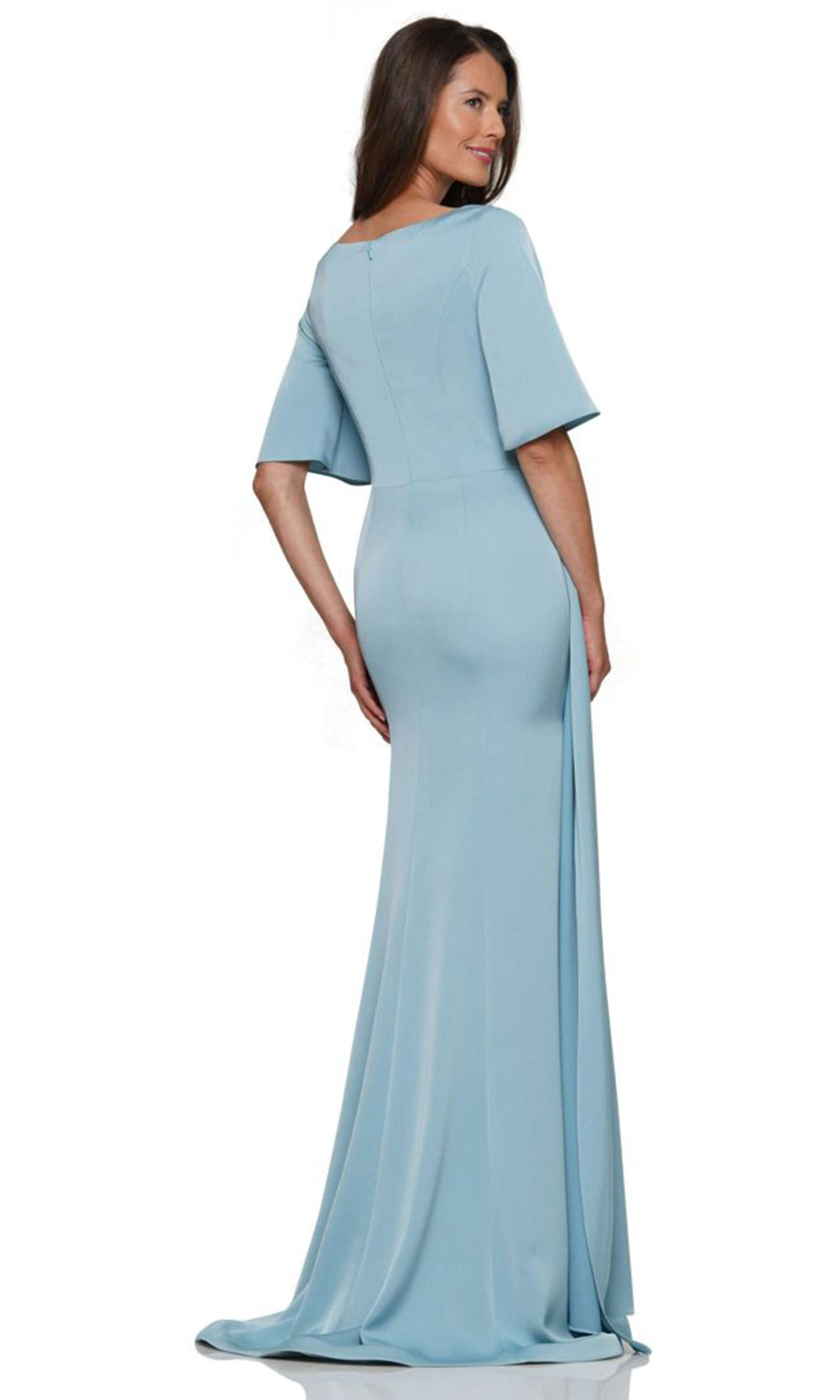 Rina di Montella RD2974-1 - Surplice V-Neck Side Draped Gown Mother of the Bride Dresses