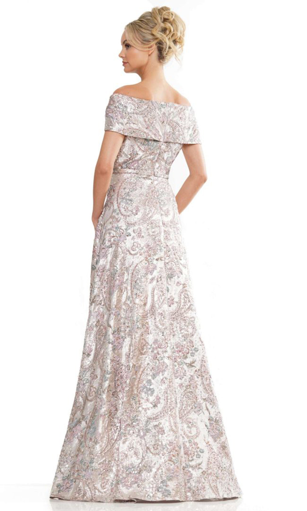 Rina di Montella RD2986-1 - A-line Skirt Jacquard Formal Gown Mother of the Bride Dresses