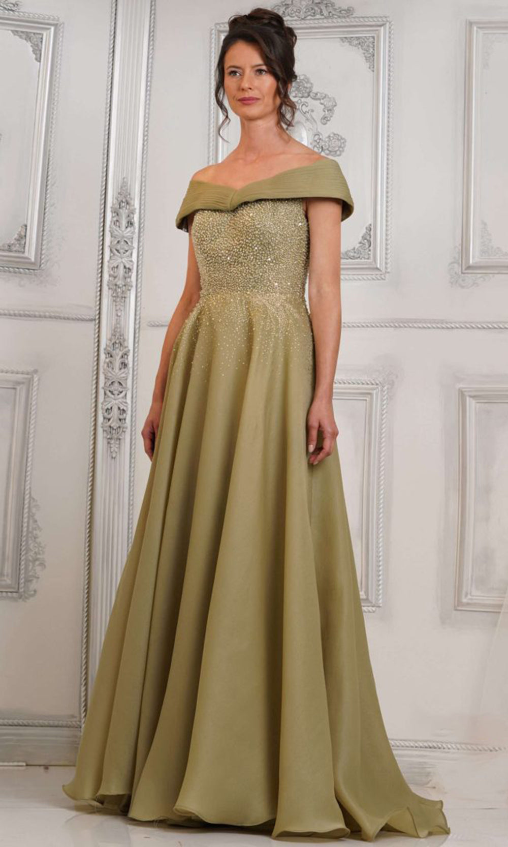 Rina di Montella RD3102-1 - Stunning Beaded A-Line Long Dress Mother of the Bride Dresses