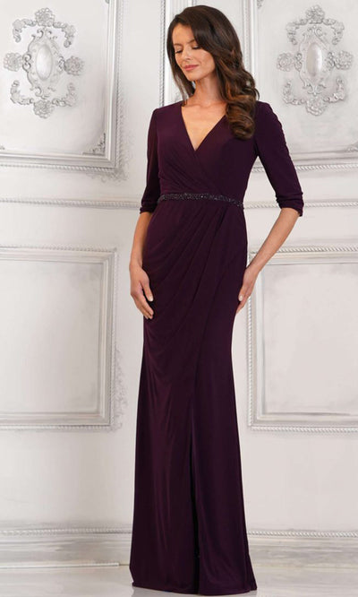 Rina di Montella RD3109-1 - Wrapped Jersey Sheath Evening Dress Mother of the Bride Dresses