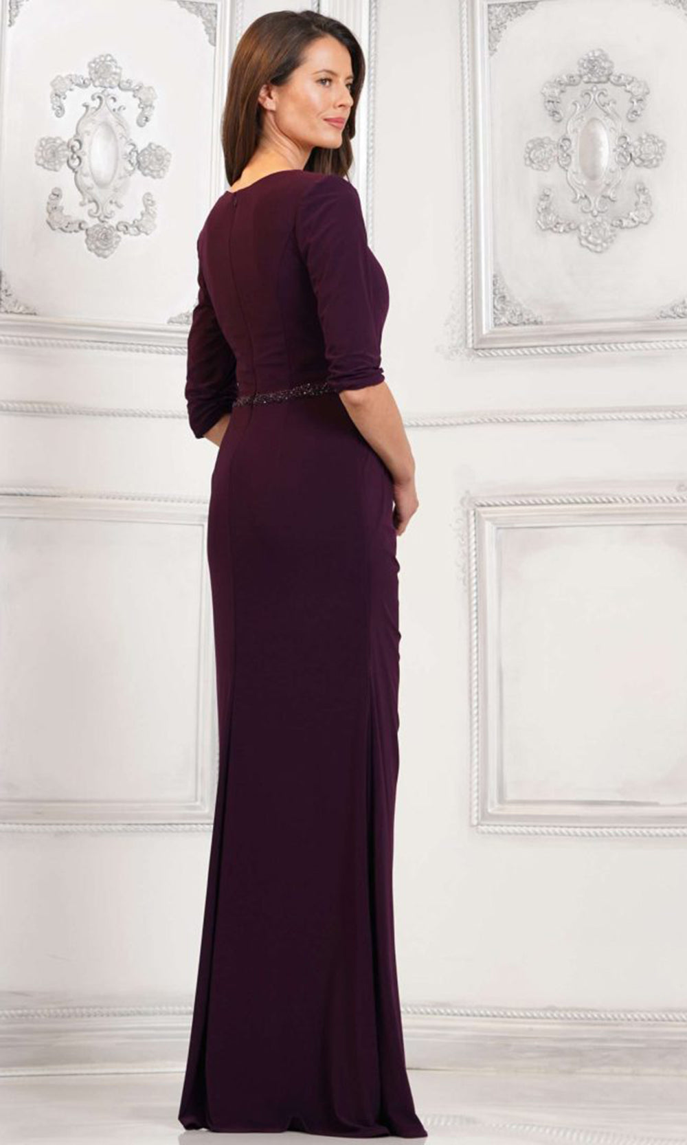 Rina di Montella RD3109-1 - Wrapped Jersey Sheath Evening Dress Mother of the Bride Dresses