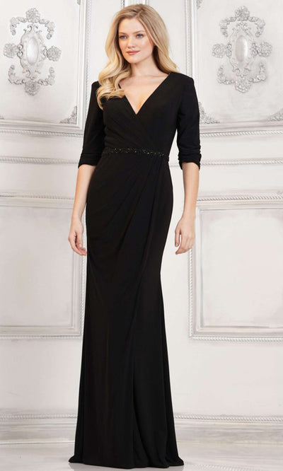 Rina di Montella RD3109-1 - Wrapped Jersey Sheath Evening Dress Mother of the Bride Dresses