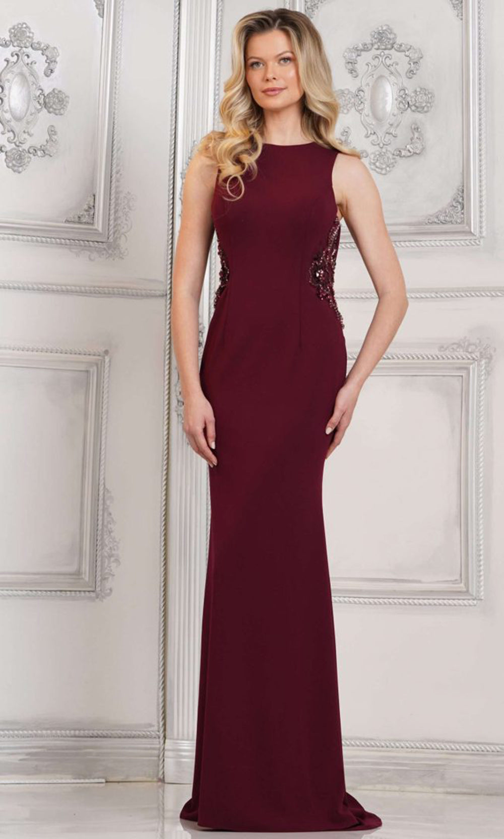 Rina di Montella RD3111-1 - Jewel Neck Jeweled Formal Dress Mother of the Bride Dresses