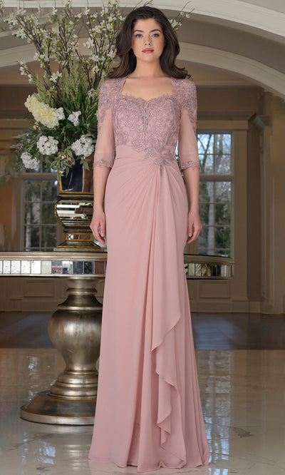Rina di Montella RD3132-1 - Embroidered Cascade Sweetheart Formal Gown Mother of the Bride Dresses