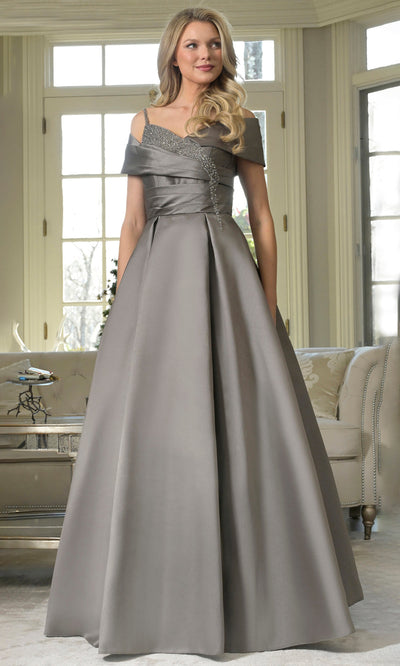 Rina di Montella RD3221-1 - Beaded Trim A-Line Evening Dress Mother of the Bride Dresses