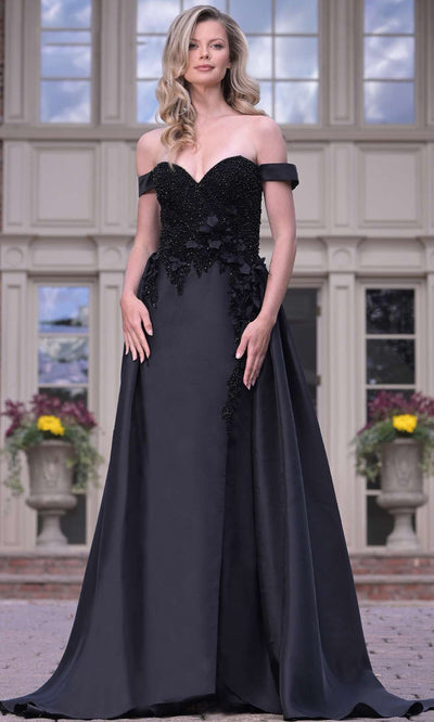 Rina di Montella RD3229-1 - Beaded Sweetheart Long Gown with Overskirt Mother of the Bride Dresses