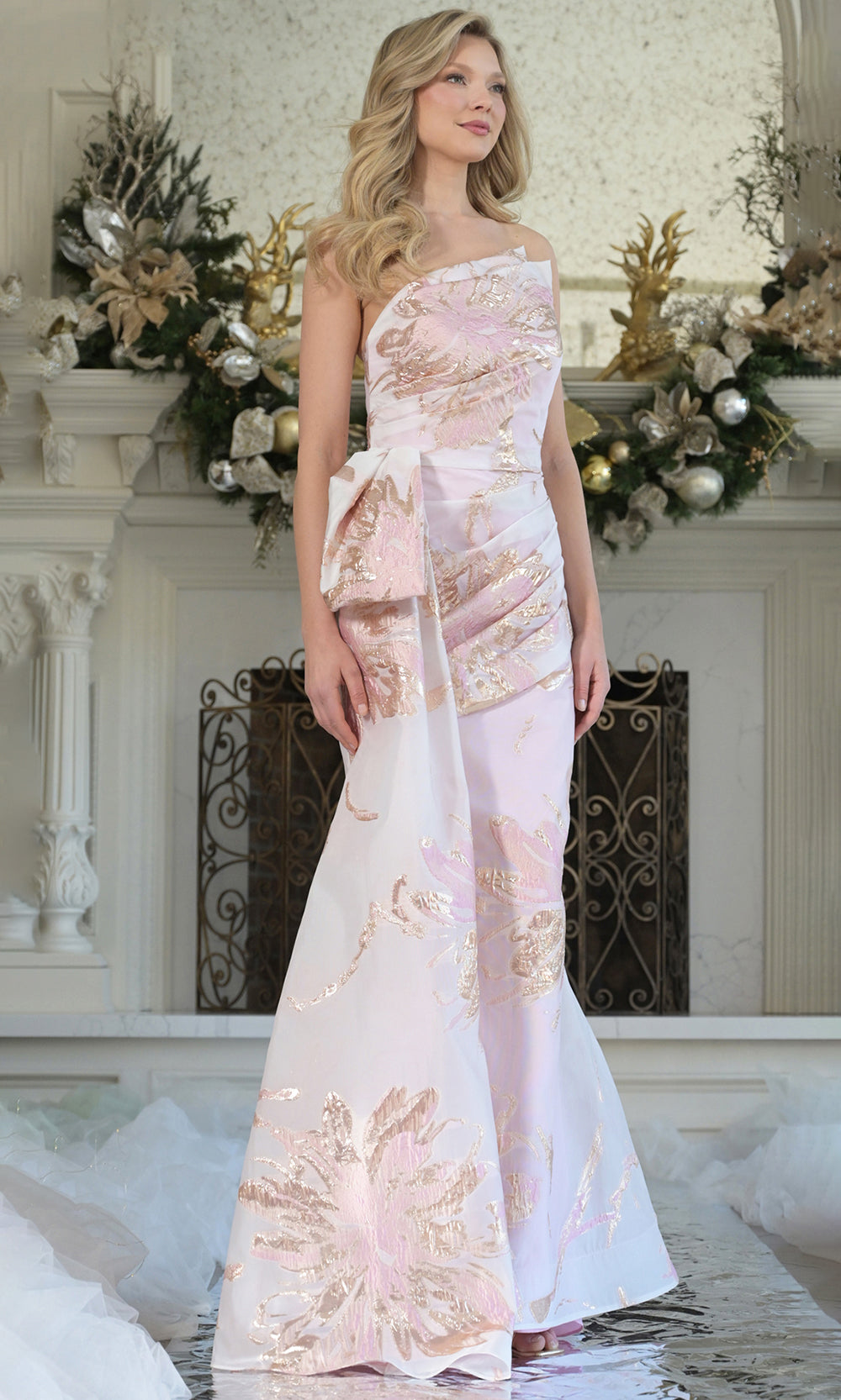 Rina di Montella RD3233-1 - Mermaid Skirt Strapless Asymmetric Dress Mother of the Bride Dresses