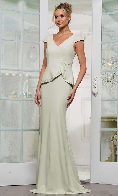 Rina di Montella RD3239-1 - Cap Sleeve Fitted Dress with Embroidery Mother of the Bride Dresses