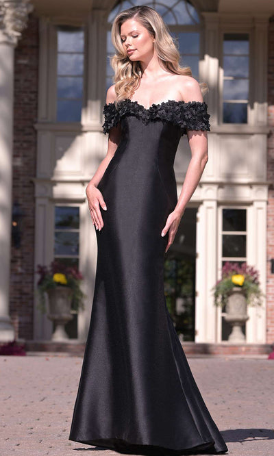 Rina di Montella RD3254-1 - Floral Neckline Mermaid Evening Dress Mother of the Bride Dresses