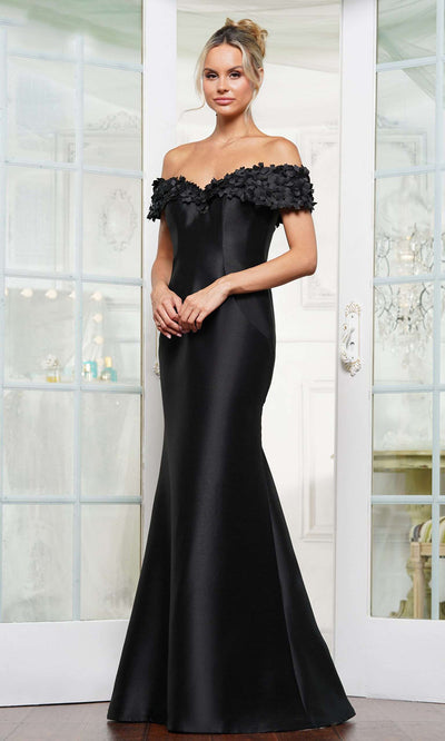 Rina di Montella RD3254-1 - Floral Neckline Mermaid Evening Dress Mother of the Bride Dresses