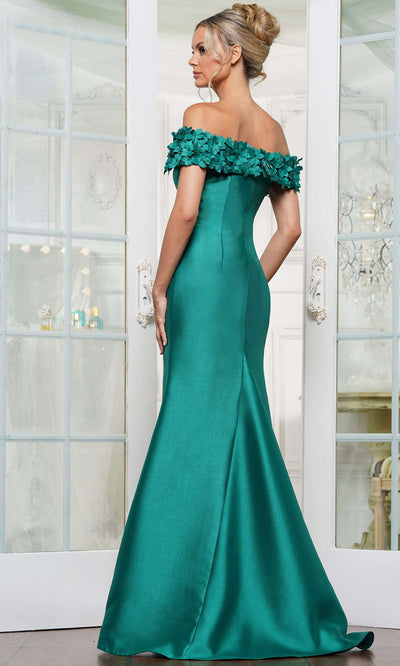 Rina di Montella RD3254-1 - Floral Neckline Mermaid Evening Dress Mother of the Bride Dresses