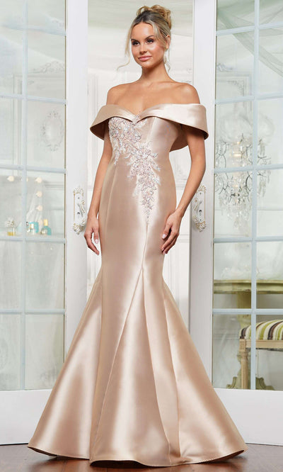 Rina di Montella RD3257-1 - Mermaid Skirt Seam Sculpted Dress Mother of the Bride Dresses