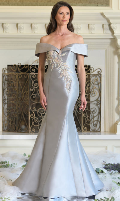 Rina di Montella RD3257-1 - Mermaid Skirt Seam Sculpted Dress Mother of the Bride Dresses