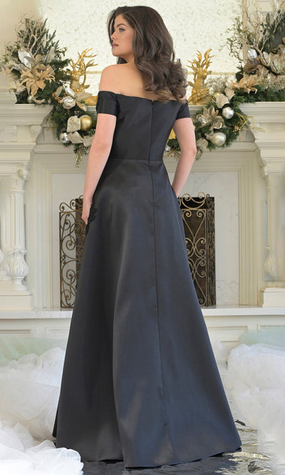 Rina di Montella RD3344-1 - Floral Embroidered Off Shoulder Gown Formal Gowns