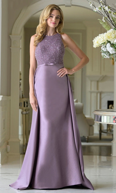 Rina di Montella RD3404 - Jewel Neck Embellished Gown with Overskirt Formal Gowns