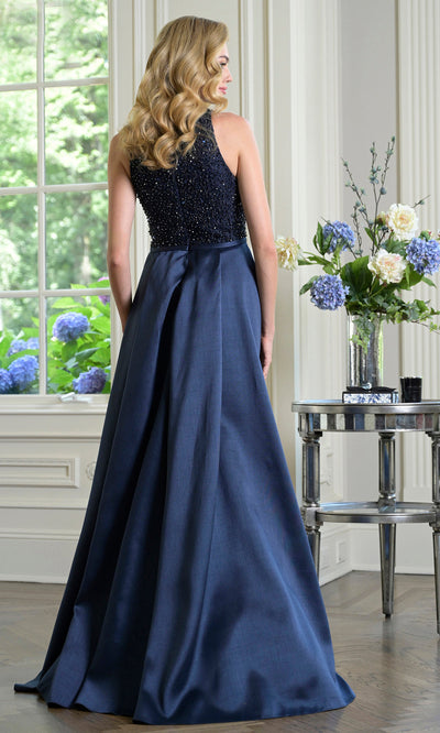 Rina di Montella RD3404 - Jewel Neck Embellished Gown with Overskirt Formal Gowns