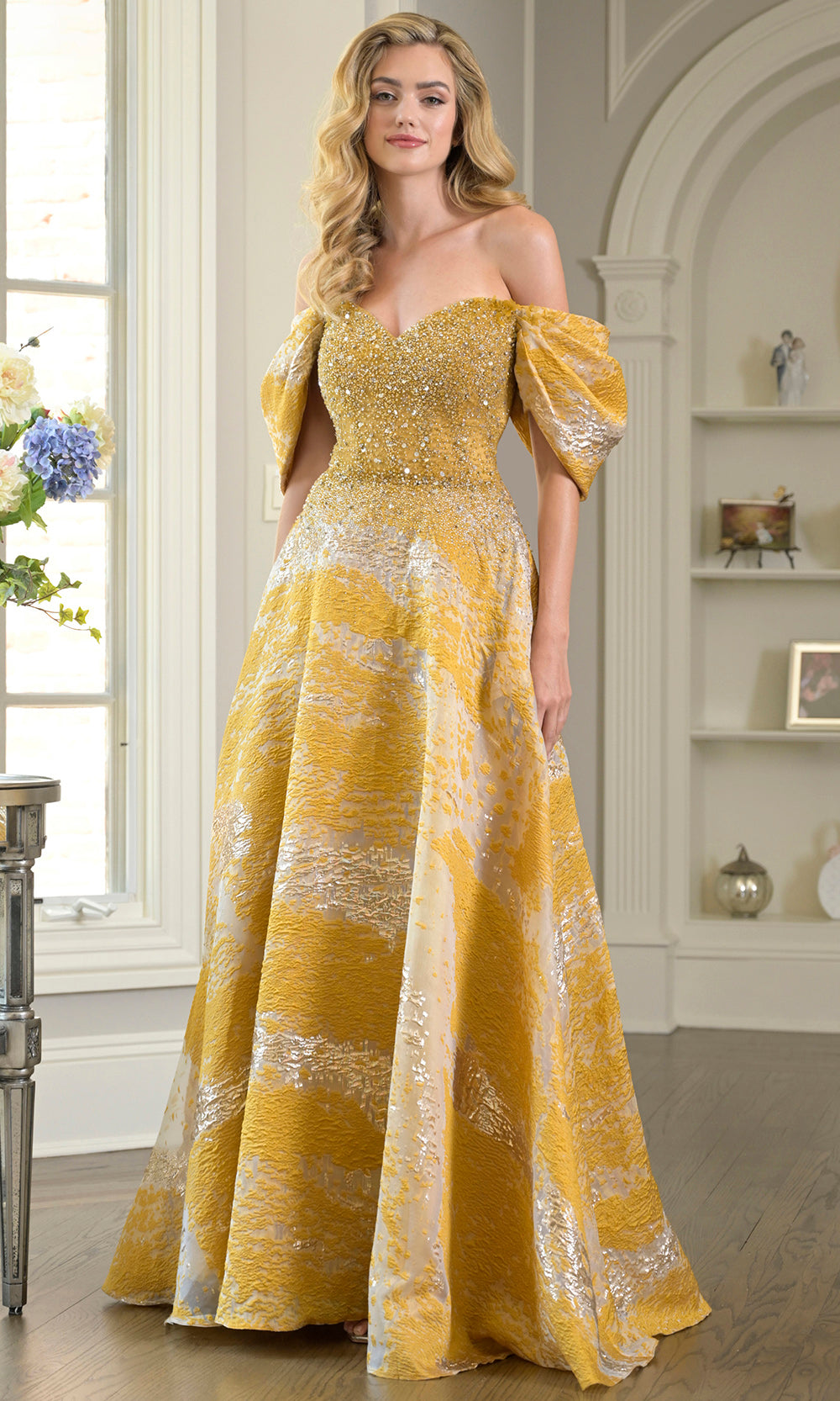 Rina di Montella RD3405-1 - Sweetheart Jeweled A-Line Gown Formal Gowns