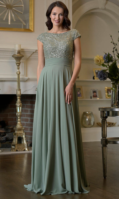 Rina di Montella RD3419 - Bateau A-Line Skirt Chiffon Dress Formal Gowns