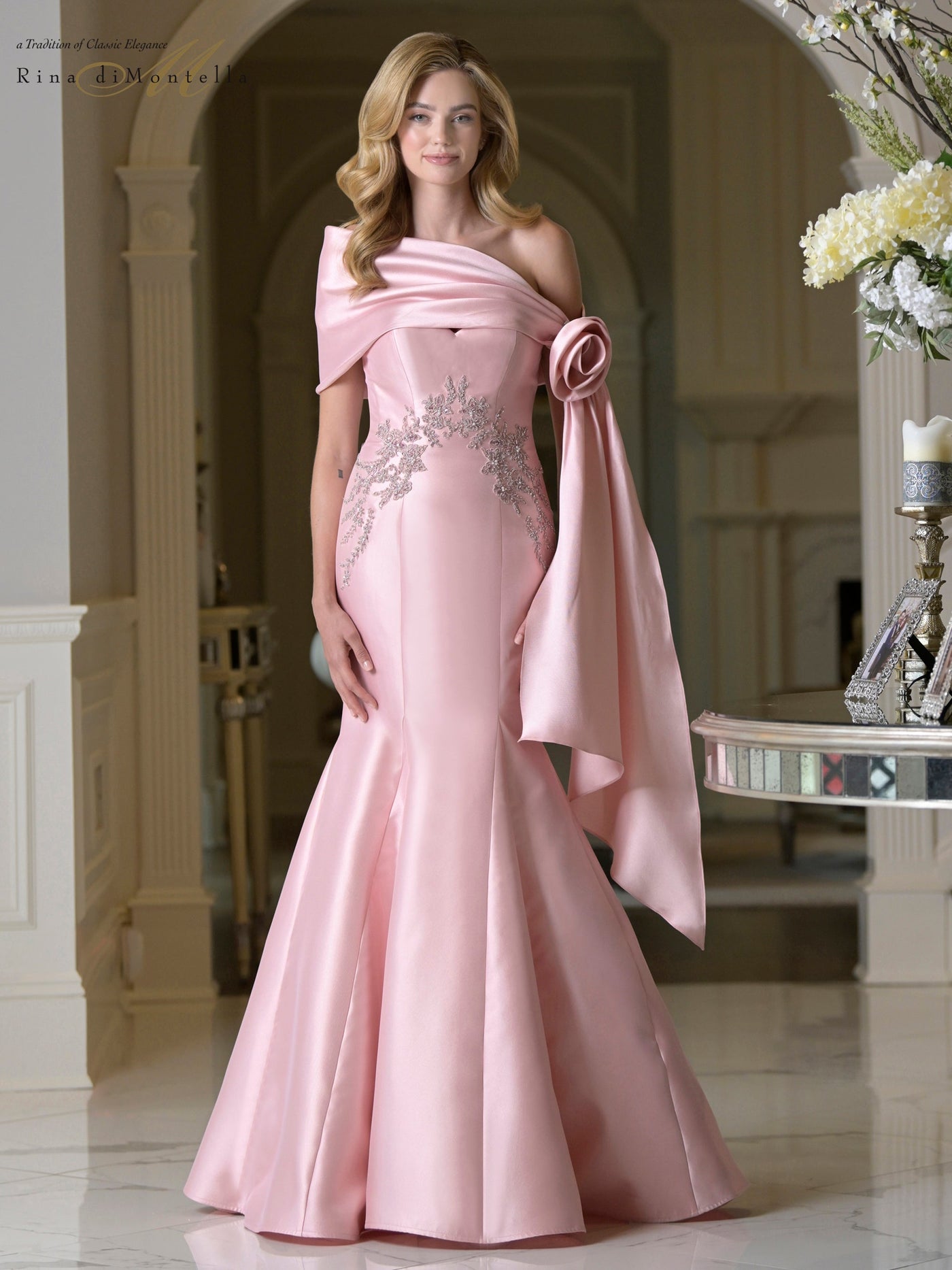 Rina di Montella RD3420 - Mermaid Sweetheart Gown with Beaded Waist Formal Gowns