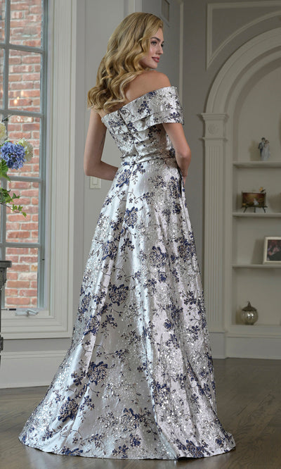 Rina di Montella RD3425 - Embellished A-line Gown with Bow Accent Formal Gowns