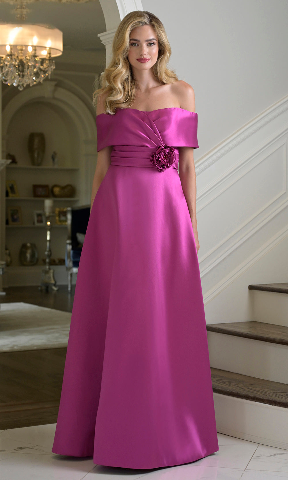 Rina di Montella RD3429 - A-line Formal Dress with Pleated Waist Formal Gowns