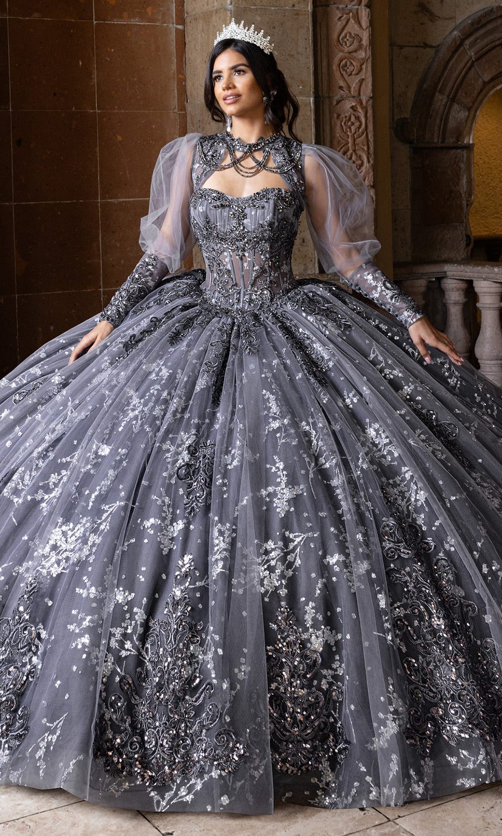 Rachel Allan RQ1172 - Corset Quinceanera Gown with Beaded Detail Quinceanera Dresses