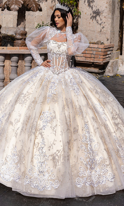 Rachel Allan RQ1172 - Corset Quinceanera Gown with Beaded Detail Quinceanera Dresses