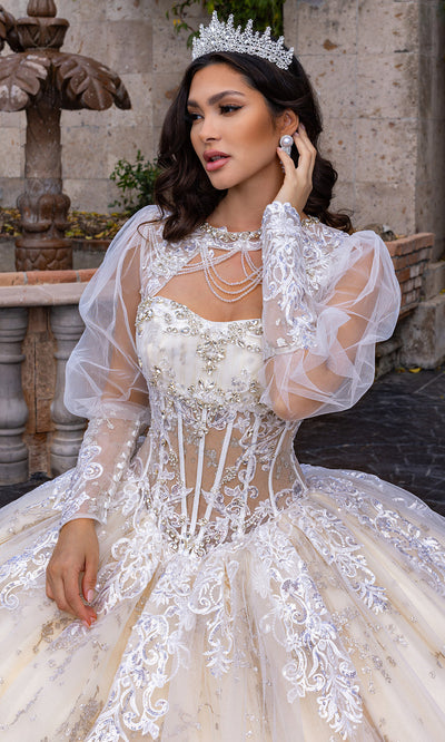 Rachel Allan RQ1172 - Corset Quinceanera Gown with Beaded Detail Quinceanera Dresses