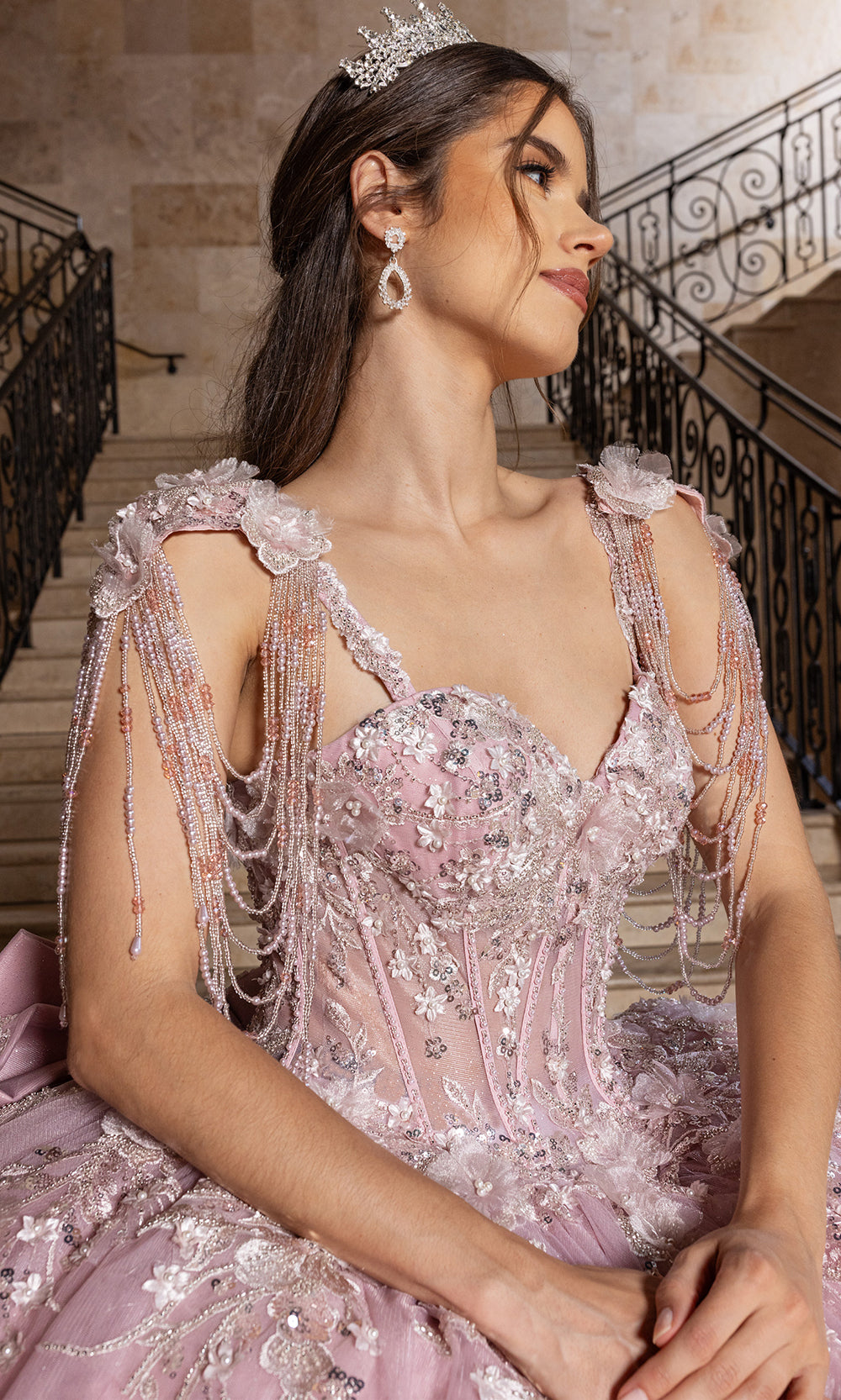 Rachel Allan RQ1182 - Dramatic Quinceanera Ball Gown Quinceanera Dresses in Rose