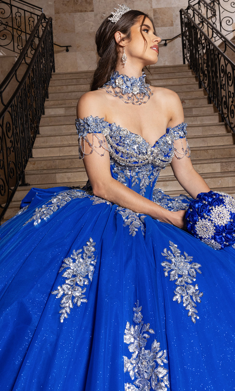 Rachel Allan RQ1183 - Couture Quinceanera Gown Quinceanera Dresses in Royol Silver