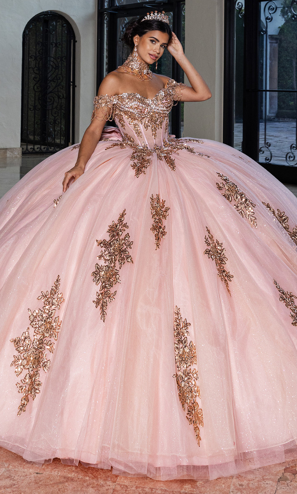 Rachel Allan RQ1183 - Couture Quinceanera Gown Quinceanera Dresses in Rose Gold