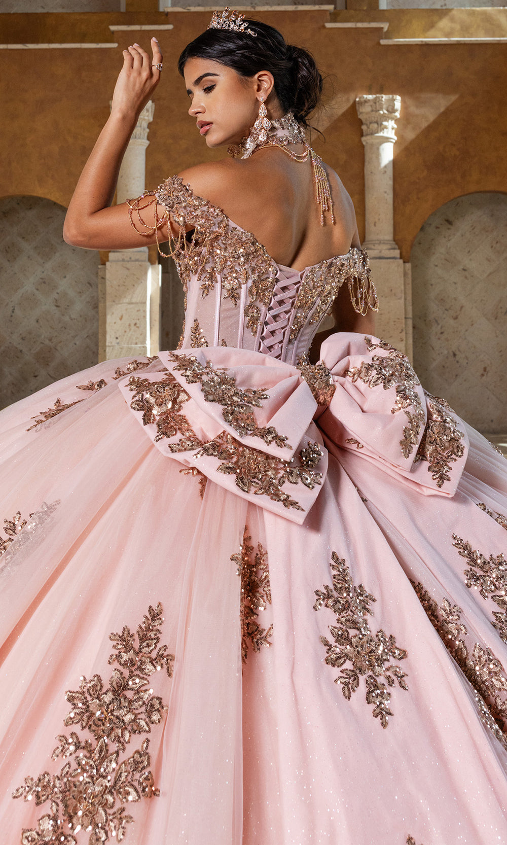 Rachel Allan RQ1183 - Couture Quinceanera Gown Quinceanera Dresses in Rose Gold