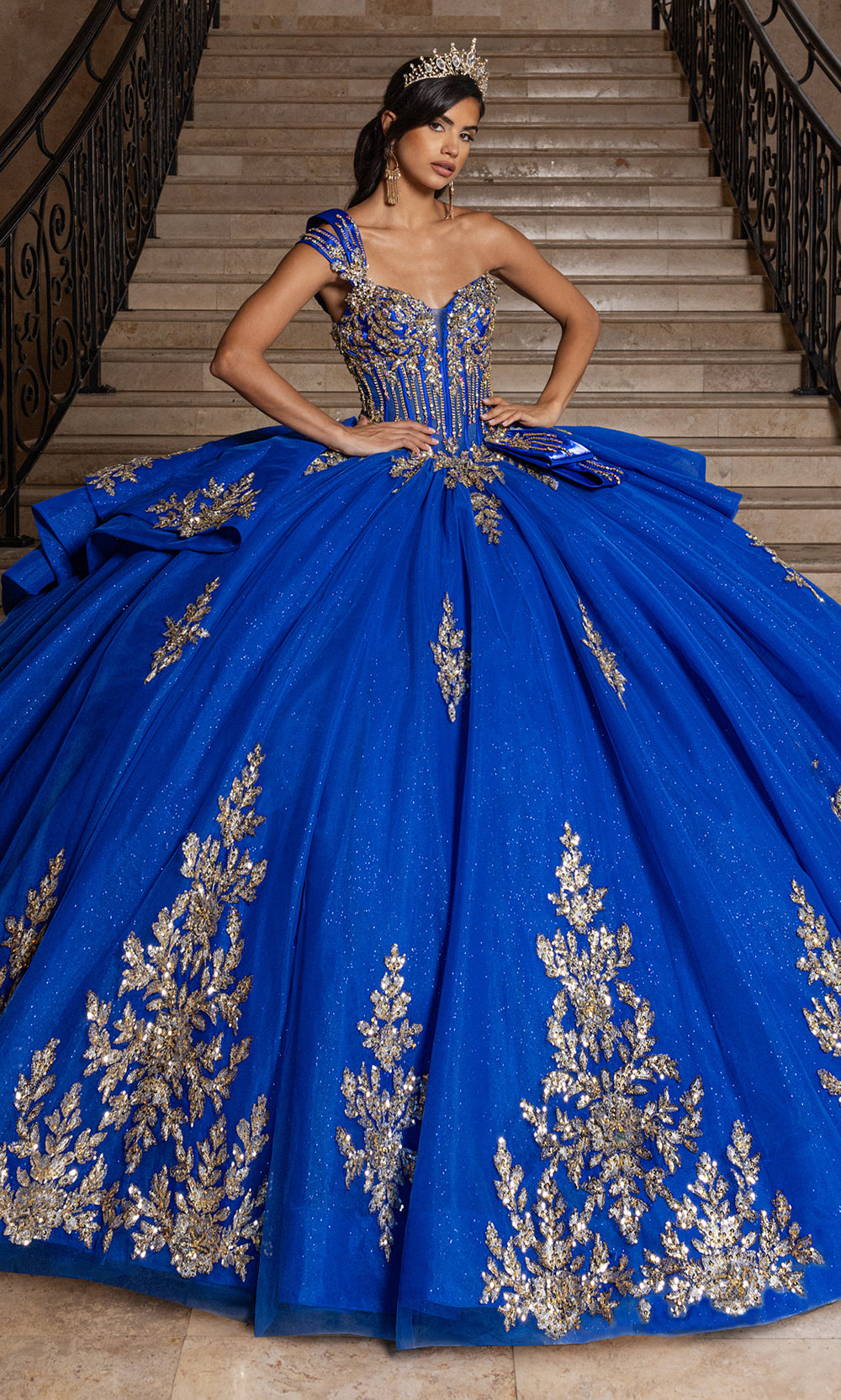 Rachel Allan RQ1186 - Couture Quinceanera Ball Gown Quinceanera Dresses in Royal Gold