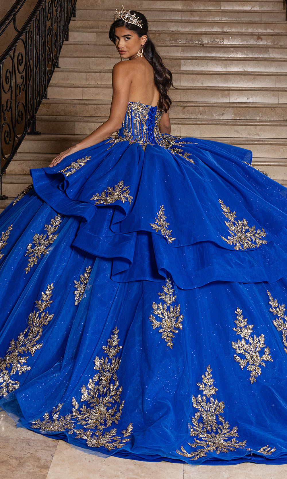 Rachel Allan RQ1186 - Couture Quinceanera Ball Gown Quinceanera Dresses in Royal Gold