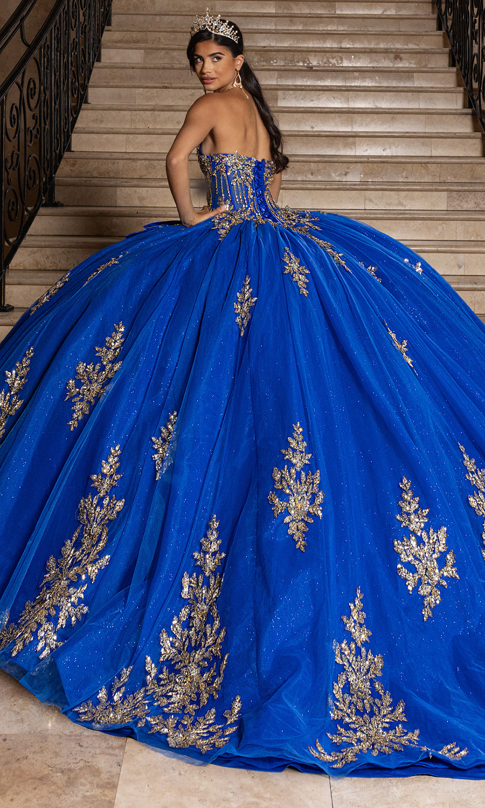 Rachel Allan RQ1186 - Couture Quinceanera Ball Gown Quinceanera Dresses in Royal Gold
