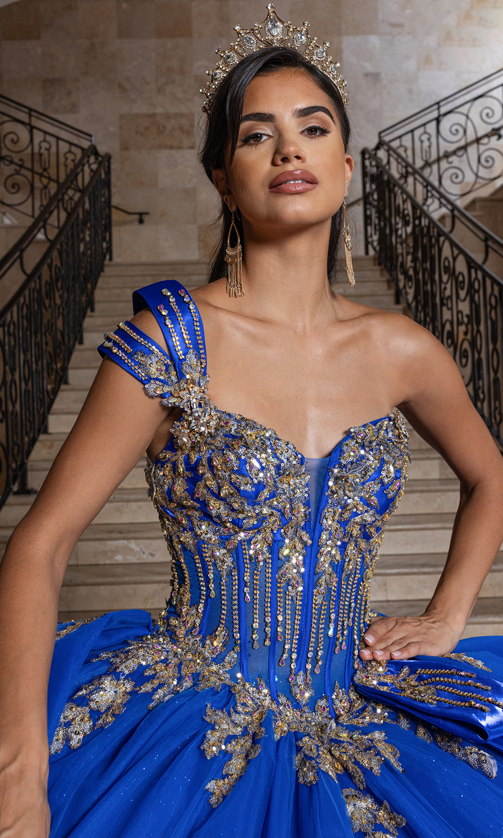 Rachel Allan RQ1186 - Couture Quinceanera Ball Gown Quinceanera Dresses in Royal Gold
